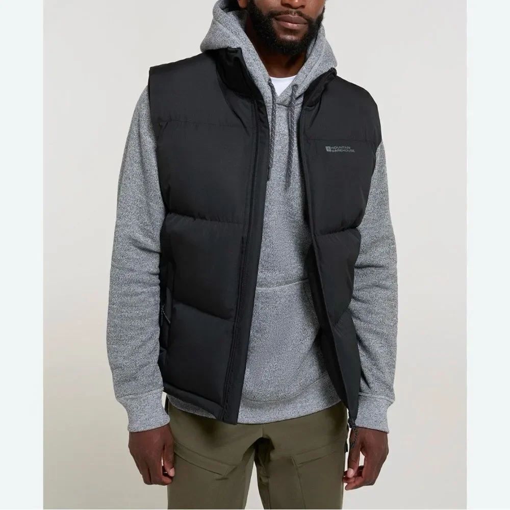 Mountain Warehouse Rock Insulated Puffer Black Zip Vest